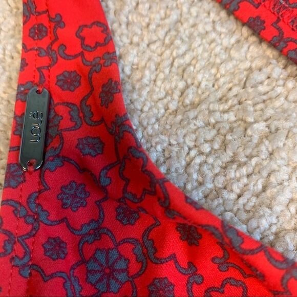 LOLE red floral Geometric print one piece swimsuit Sz S - Picture 3 of 9
